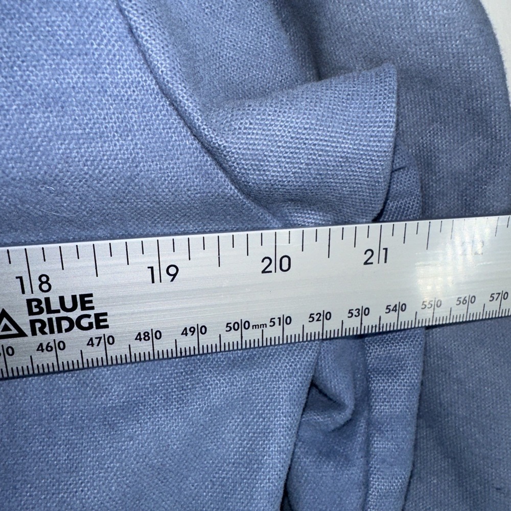 Eddie Bauer Men's Large Expedition Outfitter Blue Shirt Tan Heavy Cotton - Picture 8 of 9